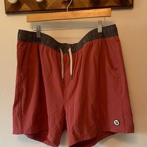 Vuori Men's Red Athletic Shorts